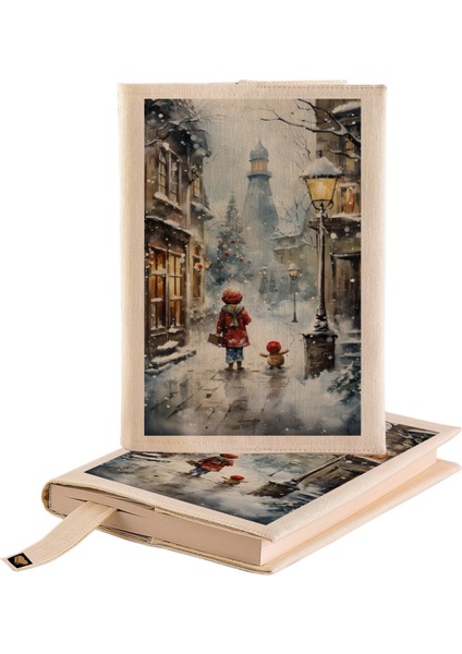 Kitap Kılıfı Kitap Ayracı Book Cover Yeni Yıl Yılbaşı Christmas PLNNEW2880