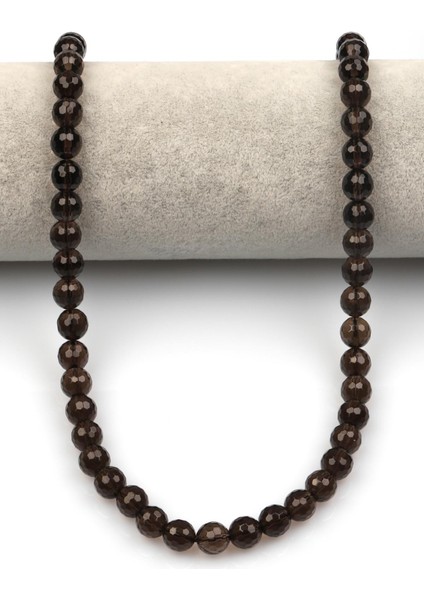 Dumanlı Kuvars Doğaltaş Dizi 8 mm Fasetli Küre Kesim fiyatları