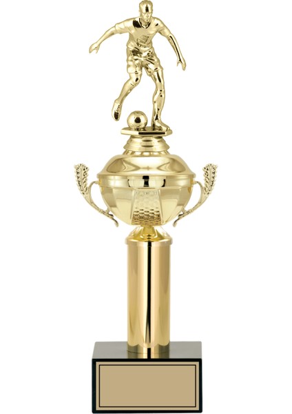 Futbol Figürlü Ödül Kupası-Okul Kupası - Hediye Kupa 37 cm FG048
