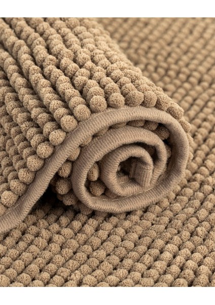 Kahve Renkli Polyester Banyo Paspası 80x50, şık ve kullanışlı. fırsatları