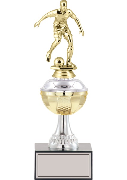 Futbol Figürlü Ödül Kupası-Okul Kupası - Hediye Kupa 29 cm FG045
