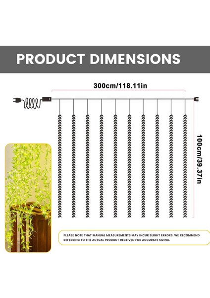 180 Ledli 10 Saçaklı Sarı LED 8 Animasyonlu Perde LED Peri LED Işık Dekoratif Yapay Sarmaşık LED