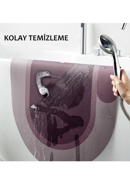 Oval Süper Emici Banyo Paspası, 40x60, Kaymaz Taban, Mavi fırsatları