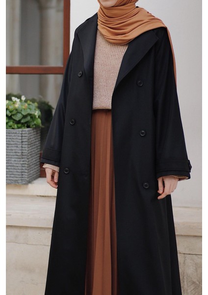 Klasik Trençkot - Siyah