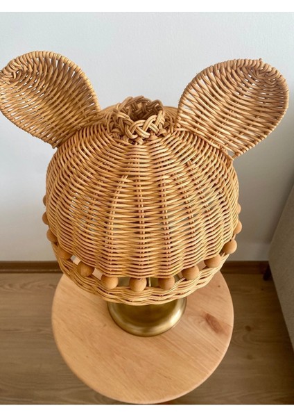 Bambu Çocuk Odası Abajur, Bambu Abajur Rattan Abajur Bebek Odası Abajur Çap25cm fırsatları