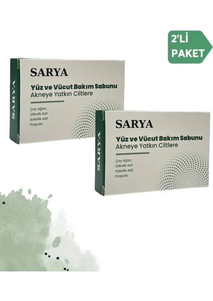 Siyah Nokta Sabunu Çay Ağacı Glikolik Asit Salisilik Asit Propolis (2'li Paket)