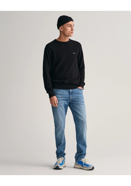 Erkek Regular Fit Bisiklet Yaka Kazak-Siyah modelleri