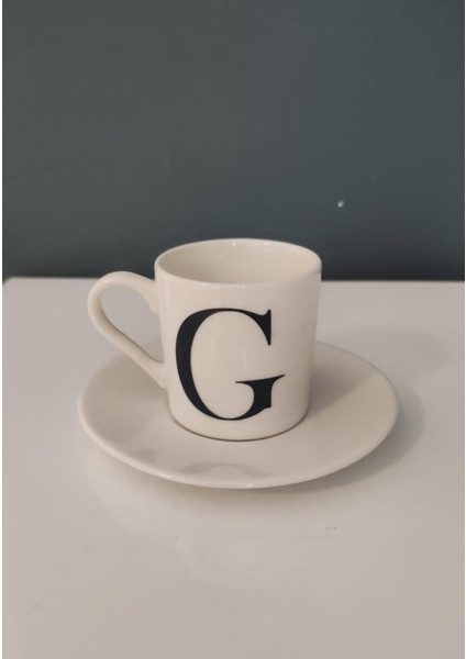 Decorıum Kum G Harfli Kahve Fincanı