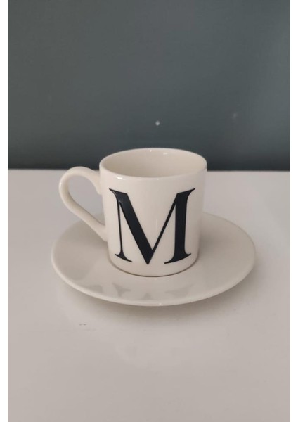 Decorıum Kum M Harfli Kahve Fincanı