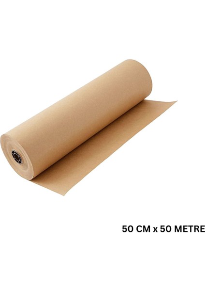 Kraft Rulo Ambalaj Kağıdı, Çeyiz, Hediye Paketleme, Çiçek Buket, Dıy Kağıdı, 80 gr - 50CM x 50M