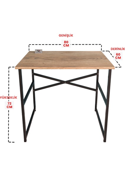 80X60CM Çalışma Masası Çok Amaçlı Ofis ve Öğrenci Mini Masası