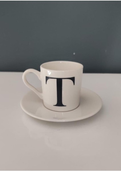 Decorıum Kum T Harfli Kahve Fincanı