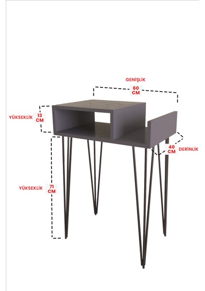 60X39.5 cm Black Plak ve Pikap Dolabı