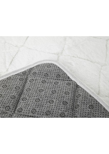 Yumuşak Dokunuş Tavşan Peluş Banyo Paspası Seti 60x90 cm+45x60 cm Beyaz modelleri