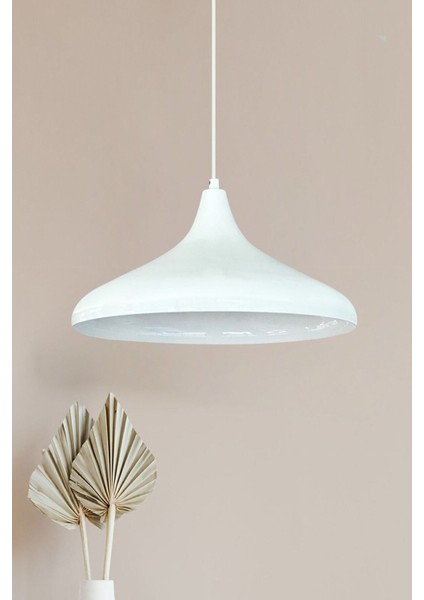 Şık Beyaz Sarkıt Avize, Retro Modern Tasarım, Salon ve Kafe İçin Aydınlatma