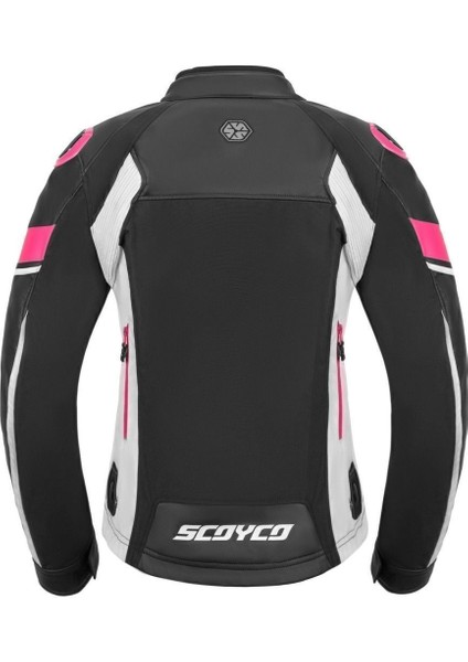 JK152W Kadın Motosiklet Montu (Pembe/siyah) modelleri