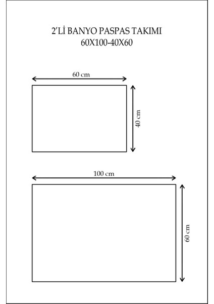Su Emici Banyo Paspası Takımı, Kaymaz, Makinede Yıkanabilir, 60x100, Vizon fiyatları