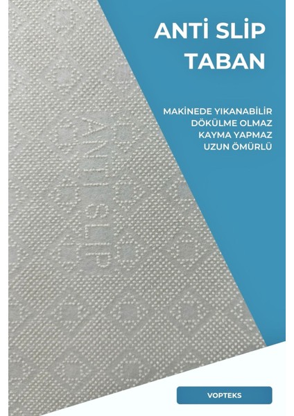 Su Emici Banyo Paspası Takımı, Kaymaz, Makinede Yıkanabilir, 60x100, Vizon indirimleri