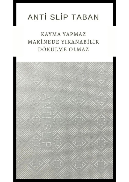 Tekno Trust Su Emici Banyo Paspası Sünger Dolgulu Ikili Makinede Yıkanabilir Gri Siyah Banyo Takımı fiyatları