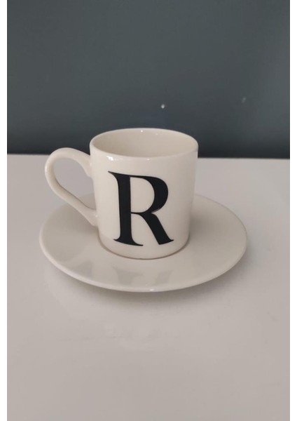 Decorıum Kum R Harfli Kahve Fincanı