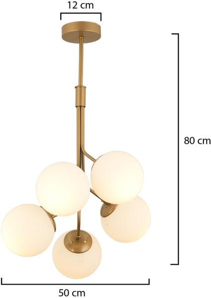 Artel 5li Eskitme Top Avize Modern Sarkıt, Mutfak Yatak Odası Salon Avize