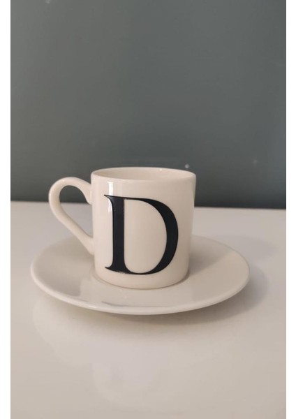 Decorıum Kum D Harfli Kahve Fincanı