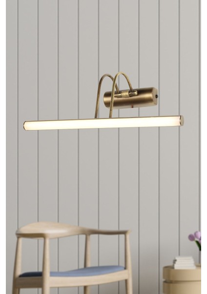 Şık Eskitme Ledli Pano Aplik, modern ve doğal dekorasyon için ideal seçim, kahverengi.