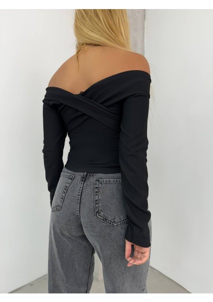 Lymens Fashion Çapraz Bantlı Straplez Bluz - Şıklığın ve Zarafetin Buluşma Noktası fiyatları