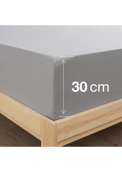 Ranforce-Pamuklu Çift Kişilik Lastikli Çarşaf Takımı 180x200-Gri modelleri