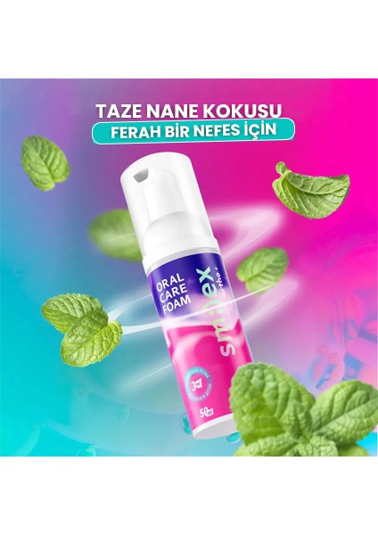 Diş ve Diş Telleri Için Beyazlatıcı Ağız Temizleme Köpüğü ve Nane Aromalı 3'ü 1 Arada 50 ml
