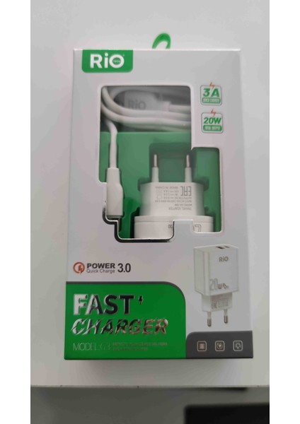 Type-C 3.0 Fast (Usb+Type-C Başlık Girişli)Şarj Aleti