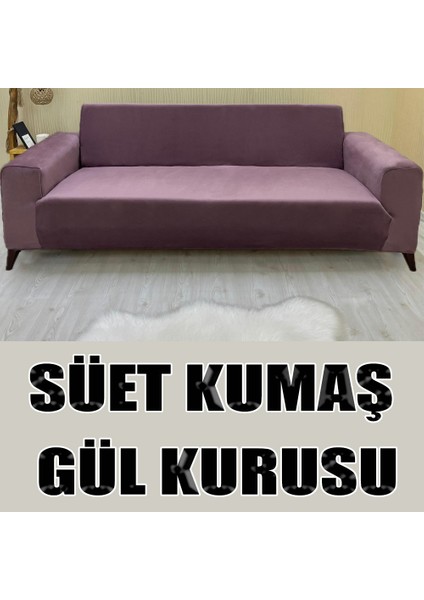 Süet Detaylı Angora Kumaş Üçlü & Çekyat Koltuk Kılıfı