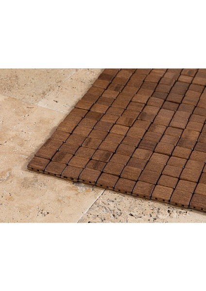Kahve Bambu Kaydırmaz Duş Mat 50x70 cm, dayanıklı ve şık tasarım fiyatları