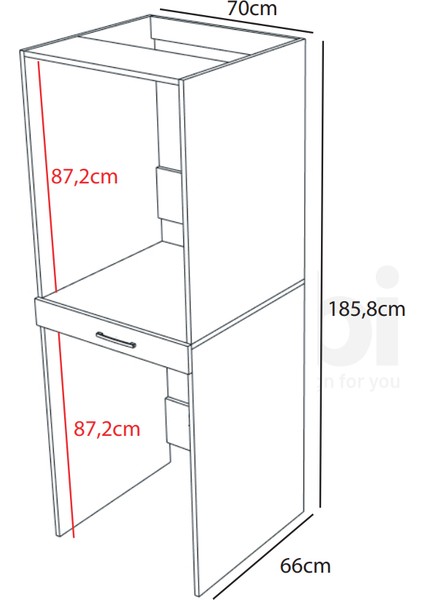 Serenity Banyo Dolabı Çamaşır Ve Kurutma Makinesi Dolabı Beyaz