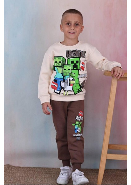 Minecraft Baskılı Alt Üst Takım