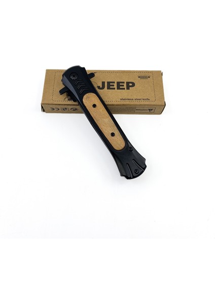 Jeep Klipsli Katlanır Çakı - Mat Siyah