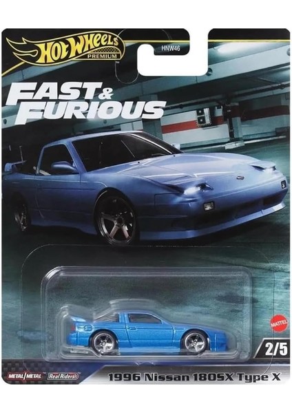 Hot Wheels Fast-Furious Premium Araba 1996 Nıssan 180SX Type x HNW46-HVR62