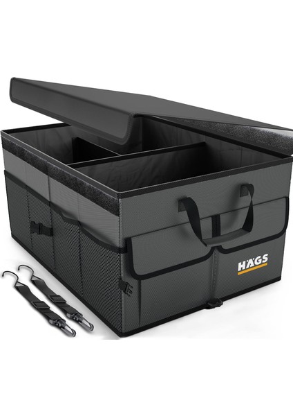 Araba Bagaj Çantası, Araç Içi Düzenleyici Organizer, Oto Bagaj Eşya Düzenleyici 65 Lt- Gri