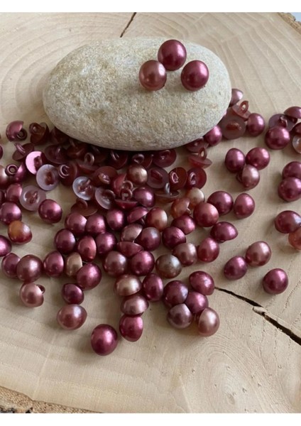 11,5 mm Açık Mürdüm Ayaklı Düğme(20 Adet)