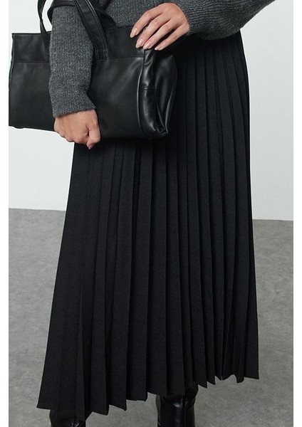 Kadın Moda Stil Maxi Astarsız Dokuma Tesettür Piliseli Dokuma Etek fiyatları