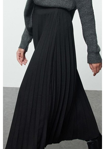 Kadın Moda Stil Maxi Astarsız Dokuma Tesettür Piliseli Dokuma Etek modelleri