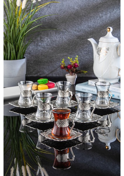 Beyzade 6 Kişilik Yaldızlı Çay Seti (159-K-Y)