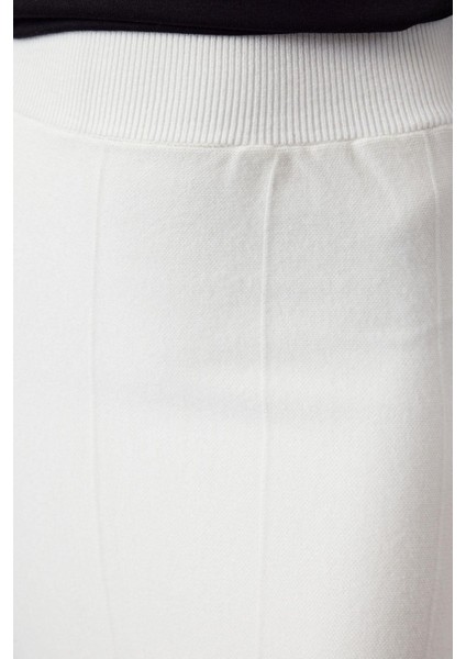Kadın Moda Stil Midi Astarsız Triko Premium Iplik Özel Iplik Midi Boy Triko Etek