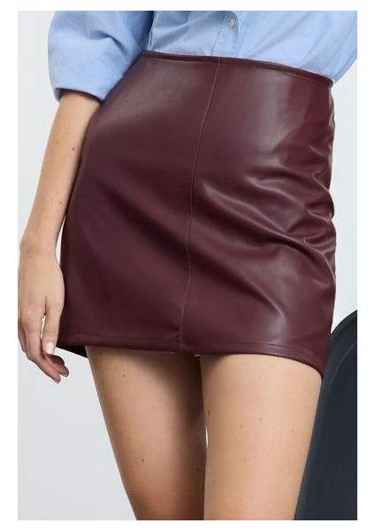 Kadın Moda Stil Mini Astarsız Örme A Line Çan Kesim Mini Etek