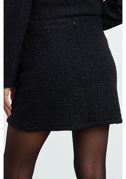 Kadın Moda Stil Mini Astarsız Dokuma Buklet Kumaş Mini Boy Dokuma Etek