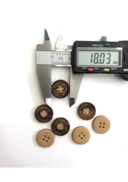 18 mm 4 Delikli Bej Polyester Düğme(20 Adet) fiyatları