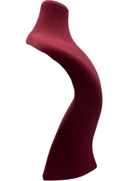 Yerli Üretim Süet Kumaş Lidya Manken Bordo Renk 34/20 cm Kolye Gerdanlık Takı Sergileme Mankeni