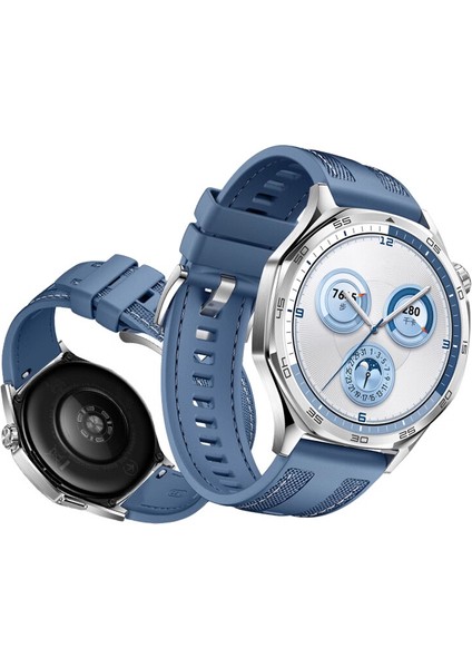 Huawei Wacth Gt 5 Için Kumaş Desenli Dikişli Renkli Silikon Kayış-Kordon KRD-128 fiyatları
