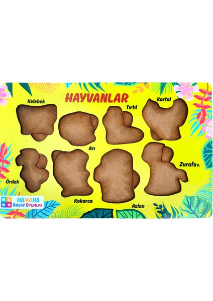 Eğitici Ahşap Oyuncak | Sevimli Hayvanlar Temalı Bul-Tak Puzzle indirimleri