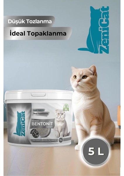 Kokulu Renkli Kedi Kumu Ince Taneli Doğal Bentonit